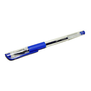 Ручка гелевая с грипом Брауберг намбер ван синяя 0,5мм 141193